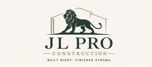 JL Pro Construction — Heritage Lion logo, Built Right. Finished Strong.